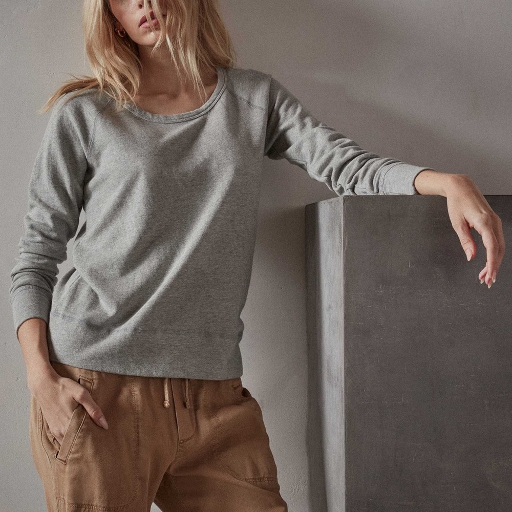 James Perse Vintage French Terry Sweatshirt, 3